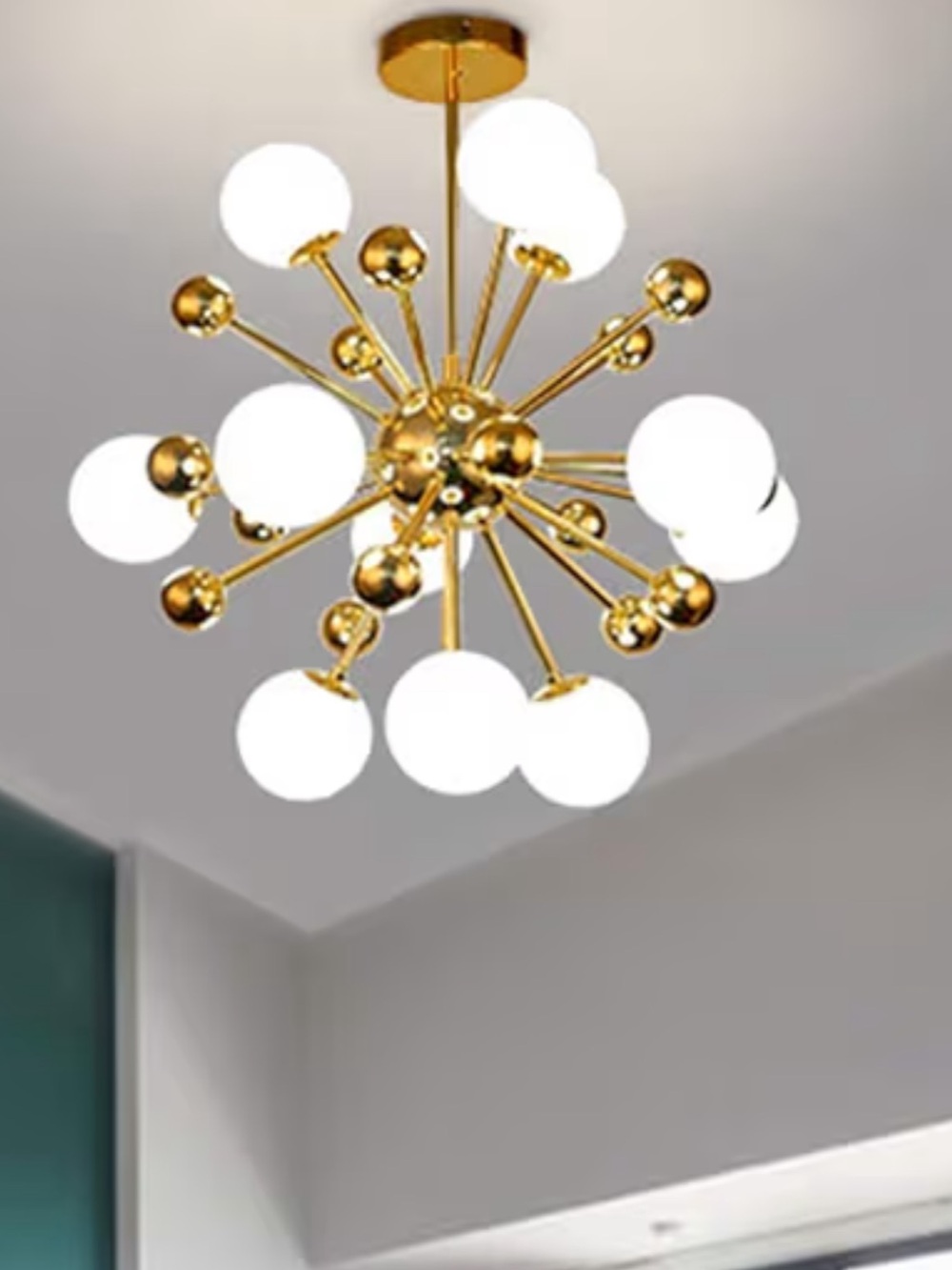 Modern Gold Sputnik Chandelier Ceiling Light. Ganeed brand